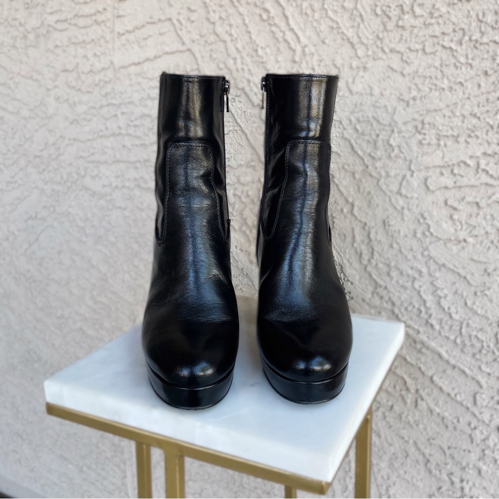 Sezane Black Ankle Boots with Chunky Heel - Picture 6 of 16